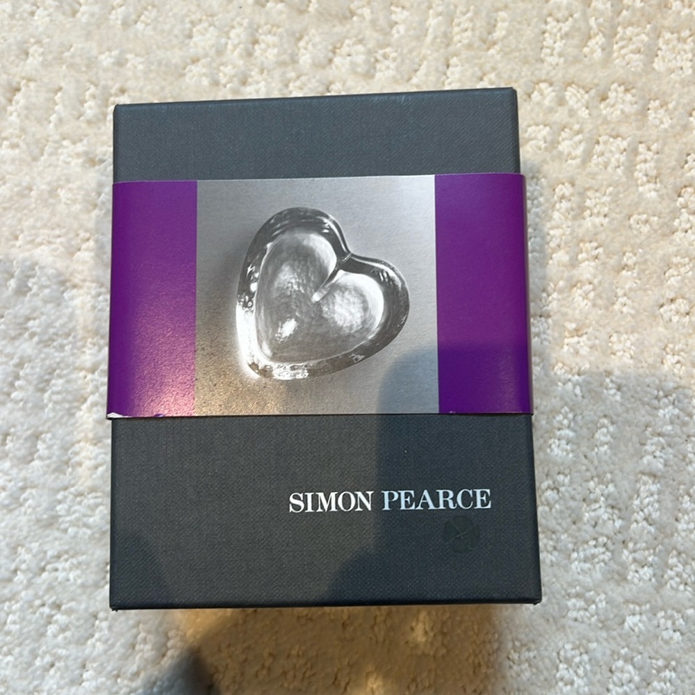 Simon Pearce highgate heart dish NWT